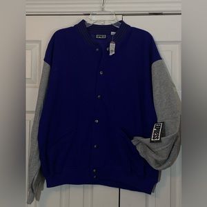 NWT Vintage Express sweatshirt snap front jacket